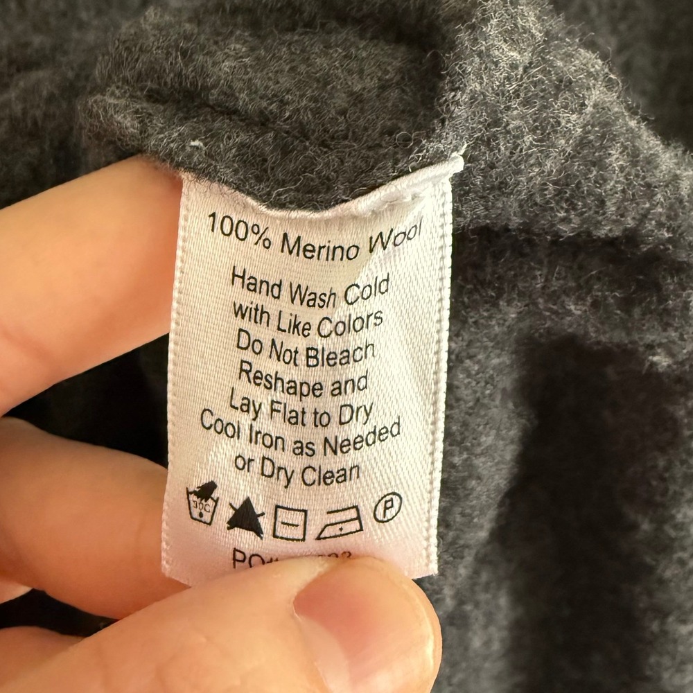 32 Bar Blues Men's 100% Merino Wool Shacket Charcoal Gray Button Front Sz XL NWT - Picture 6 of 6